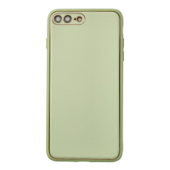 İphone 7 Plus Kılıf Coco Deri Silikon Kapak - Açık Yeşil