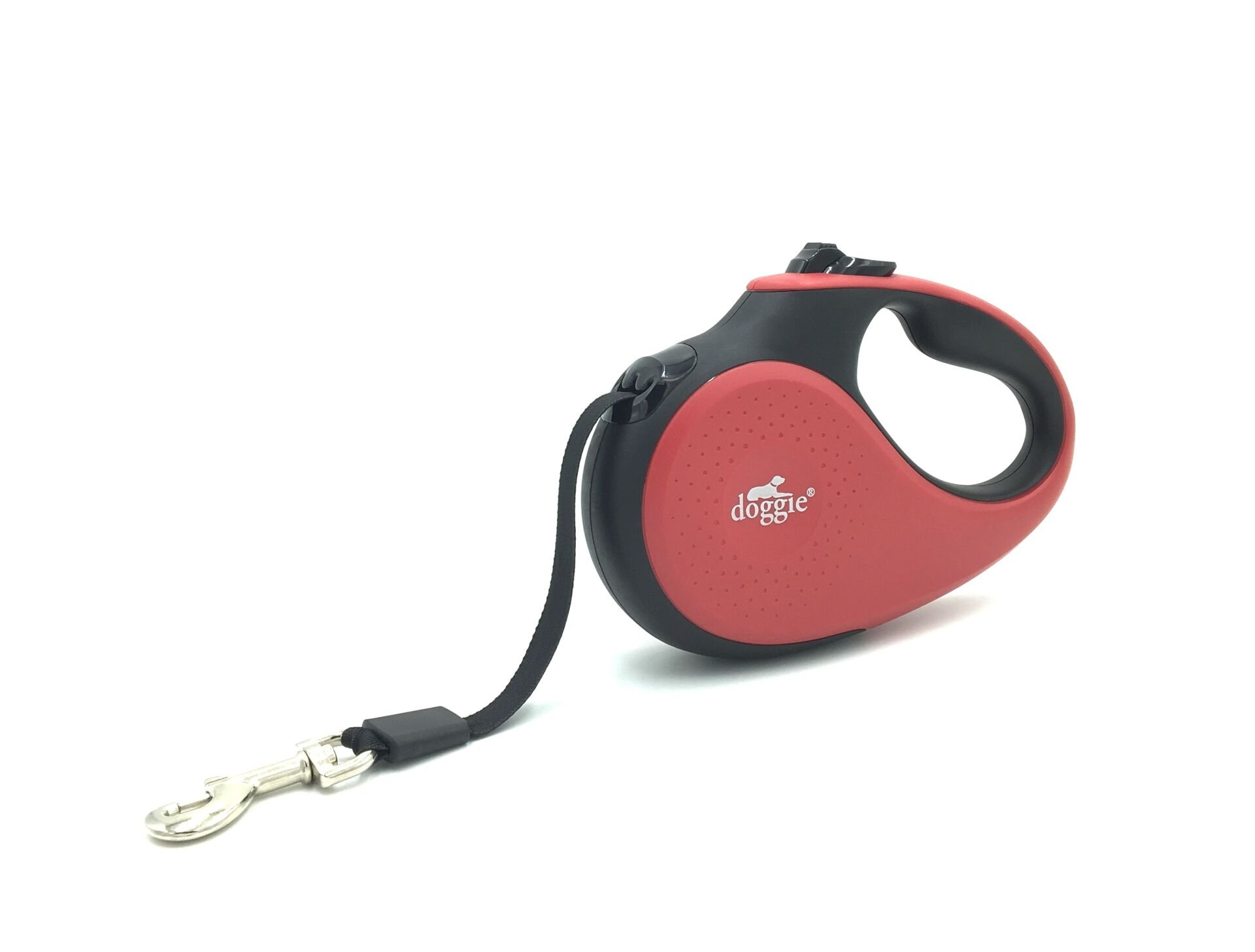 Doggie Soft Seri Otomatik Makaralı Gezdirme Tasması 50 kg / 5 M Kırmızı