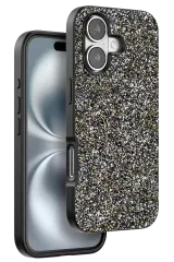 Onegif İphone 16 Plus Bright Simli Kapak - Gümüş