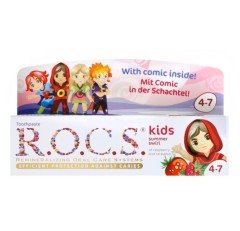 ROCS Kids Yaz Esintisi Ahududu& Çilek Diş Macunu 45g (4-7 yaş)