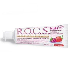 ROCS Kids Yaz Esintisi Ahududu& Çilek Diş Macunu 45g (4-7 yaş)
