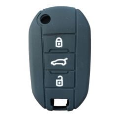 Peugeot 301 308 Sustalı Anahtar Uyumlu Silikon Oto Anahtar Kumanda Kabı Kılıf Siyah