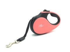 Doggie Soft Seri Otomatik Makaralı Gezdirme Tasması 50 kg / 5 M Pembe