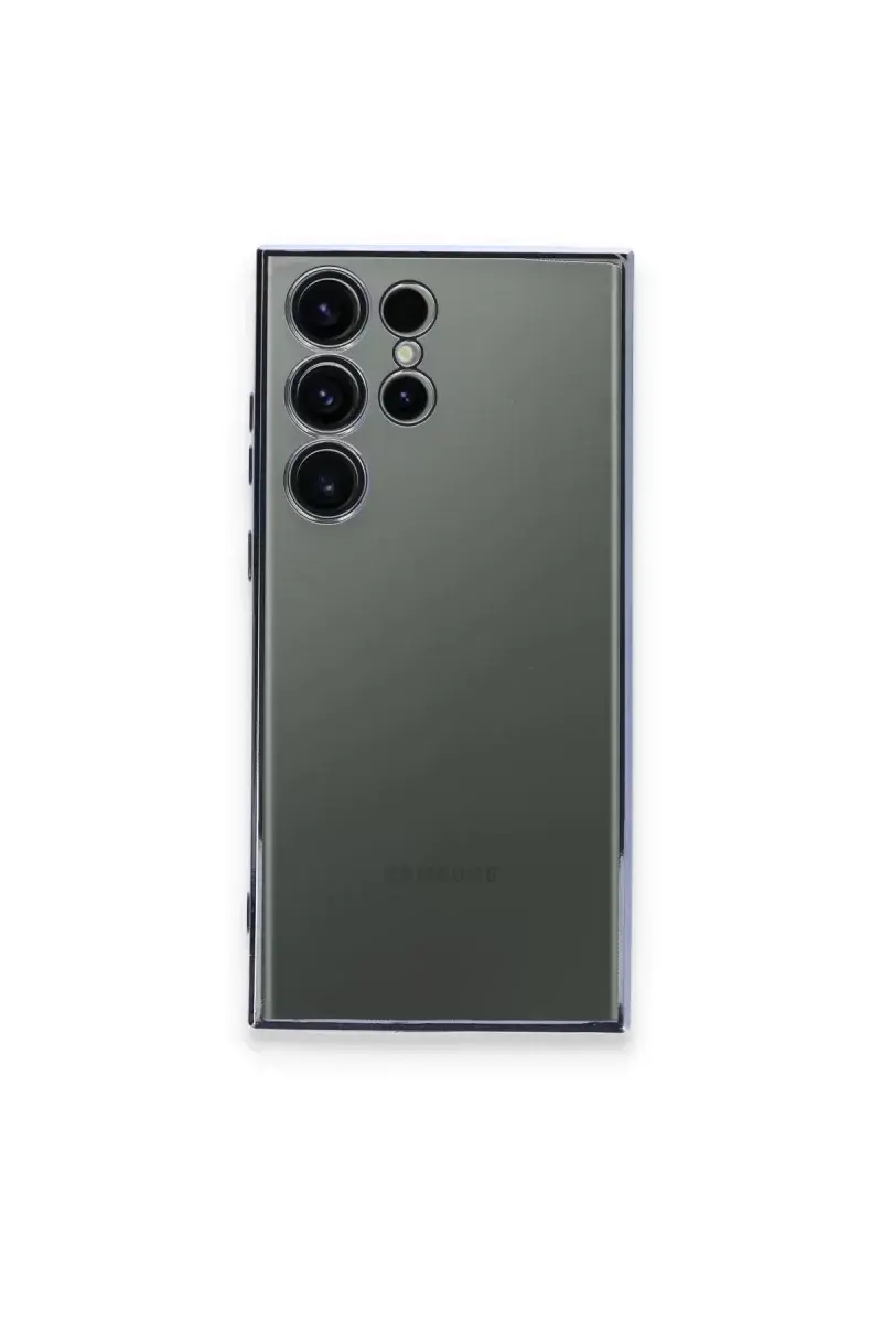 Newface Samsung Galaxy S23 Ultra Kılıf Razer Lensli Silikon - Açık Mavi