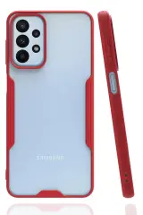 Newface Samsung Galaxy A23 4g Kılıf Platin Silikon - Kırmızı