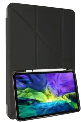 Newface Samsung Galaxy X910 Tab S9 Ultra 14.6 Kılıf Kalemlikli Mars Tablet Kılıfı - Koyu Gri