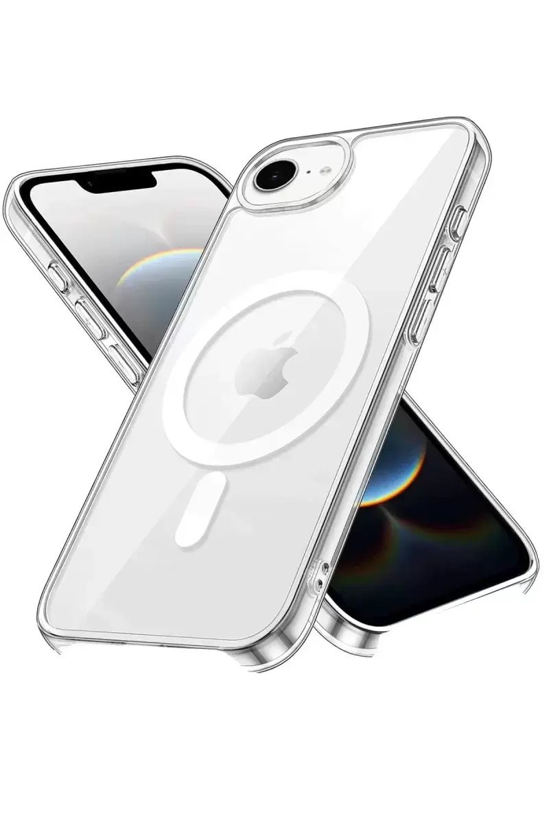 Newface İphone 16e Kılıf Pc Real Magsafe Kapak - Şeffaf