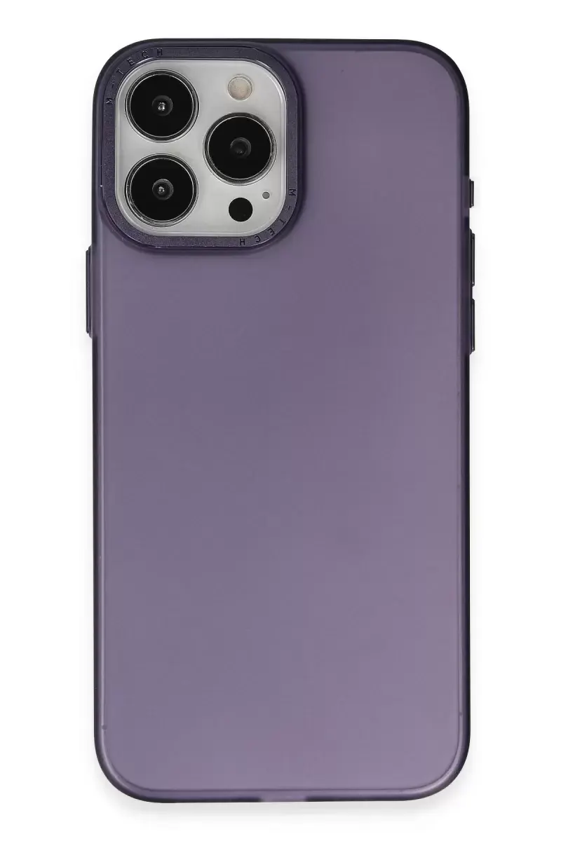 Newface Apple İphone 15 Pro Kılıf Modos Metal Kapak - Derin Mor