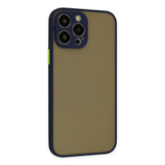 İphone 14 Pro Kılıf Montreal Silikon Kapak - Lacivert