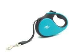 Doggie Soft Seri Otomatik Makaralı Gezdirme Tasması 50 kg / 5 M Turkuaz