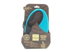 Doggie Soft Seri Otomatik Makaralı Gezdirme Tasması 50 kg / 5 M Turkuaz