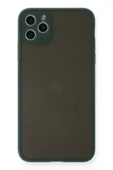 Newface İphone 11 Pro Max Kılıf Montreal Silikon Kapak - Yeşil
