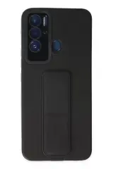 Newface Tecno Pova Neo Kılıf Mega Standlı Silikon - Siyah