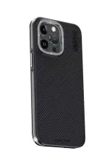 Joko İphone 15 Pro Kılıf Aramid 600d Kevlar Karbon Fiber Magsafe Kapak - Gri