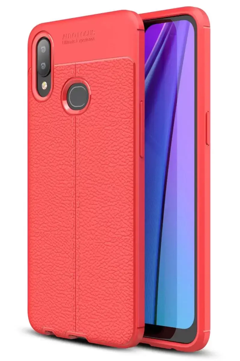 Newface Samsung Galaxy A10s Kılıf Auto Focus Kapak - Kırmızı