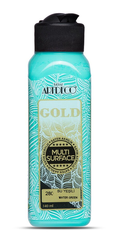 Gold Multi Surface Saten Akrilik Boya - 140ml - 280 Su Yeşili