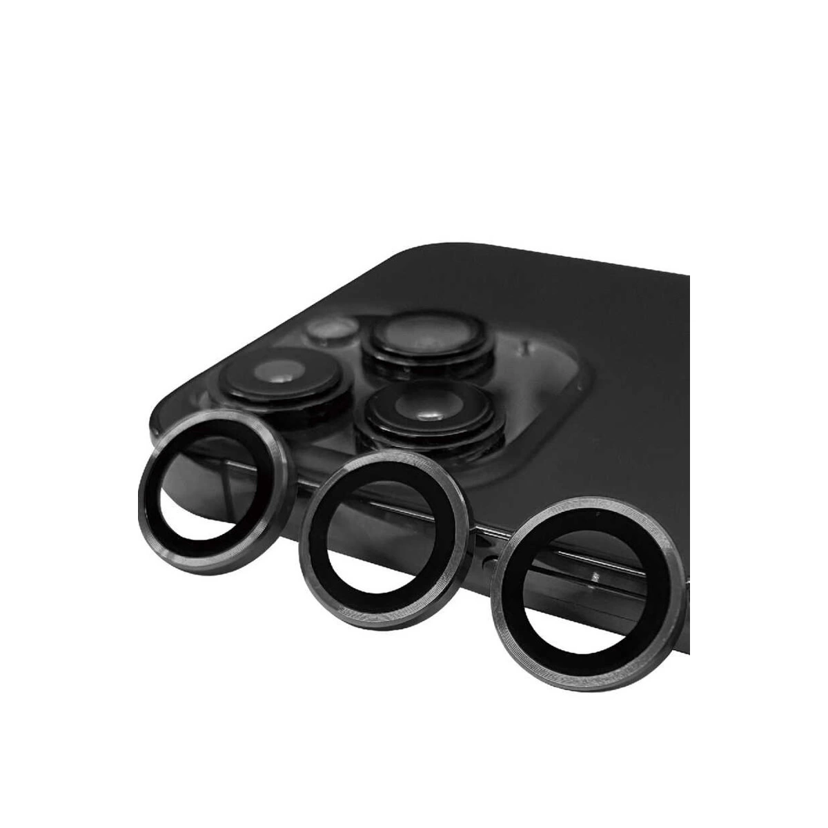İphone 15 Pro Raze Metal Kamera Lens - Titan Gri