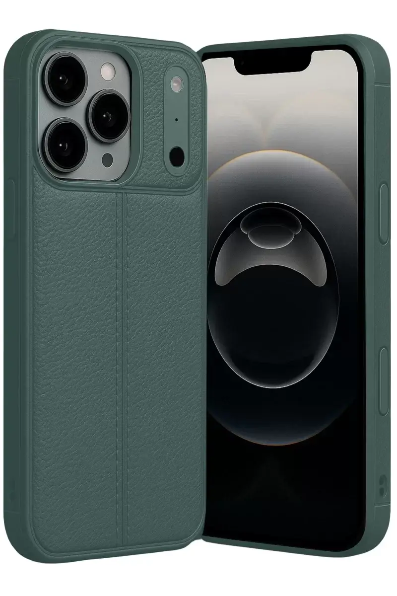 Newface Apple İphone 17 Pro Auto Focus Kapak - Koyu Yeşil