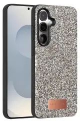 Onegif Samsung Galaxy S25 Bright Simli Kapak - Gümüş