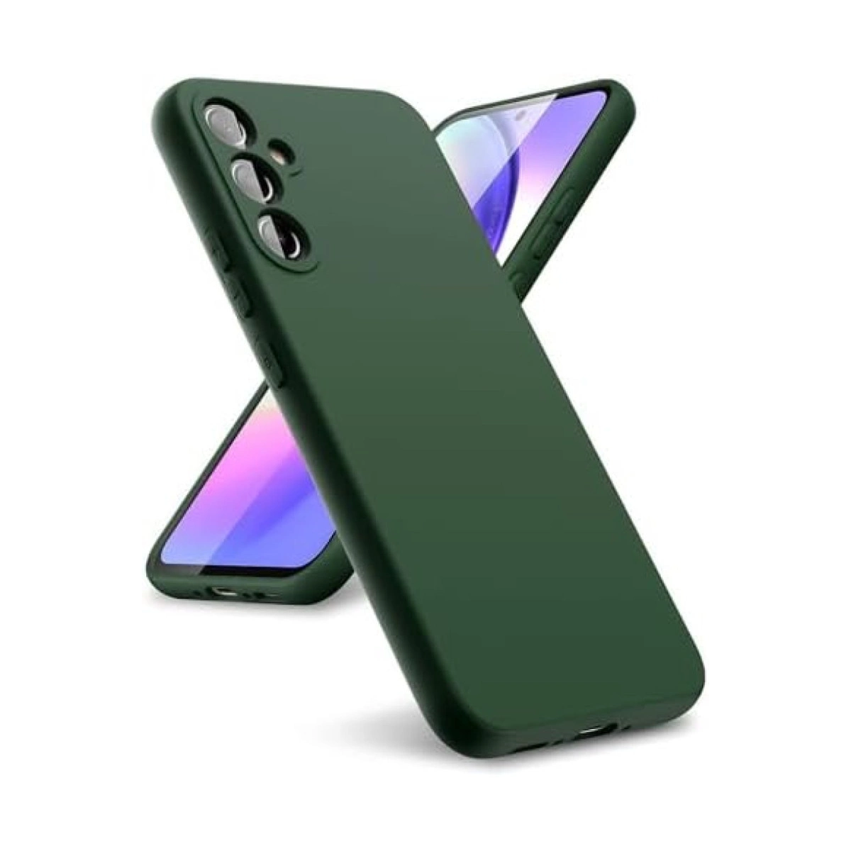 Samsung Galaxy A24 4g Kılıf First Silikon - Koyu Yeşil