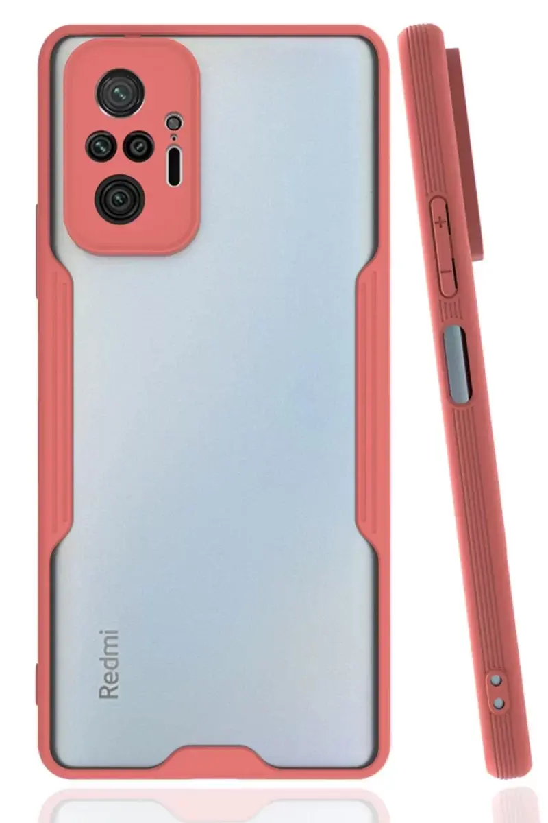 Newface Xiaomi Redmi Note 10 Pro Kılıf Platin Silikon - Pembe