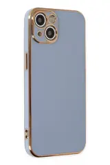 Newface İphone 14 Kılıf Volet Silikon - Mavi