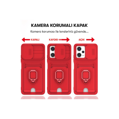 Xiaomi Poco X5 5g Kılıf Zuma Kartvizitli Yüzüklü Silikon - Lacivert