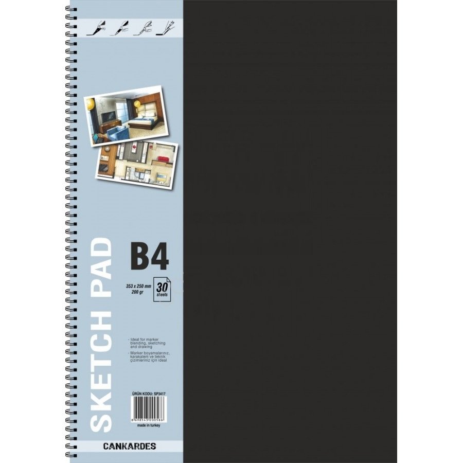 Marker Sketch Pad Spiralli B4 200gr 30 Sf