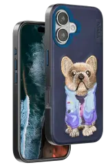Venco İphone 16 Cute Desenli Kapak - Lacivert
