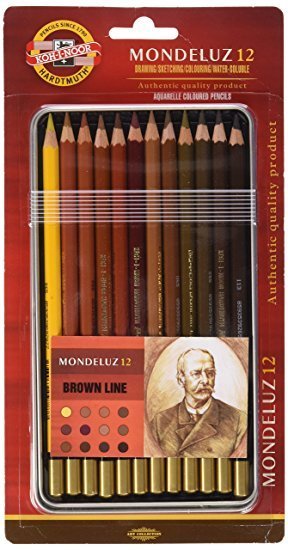 Mondeluz Aquarell Kalem Seti - Brown Line