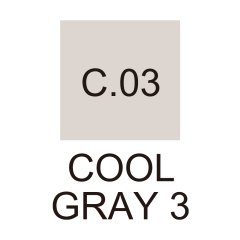 Kurecolor Fine&Brush For Manga Çift Taraflı Kalem N:C.03 Cool Gray 3