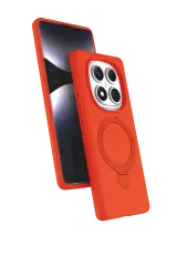Newface Xiaomi Redmi Note 14 Pro 5g Regal Magsafe Standlı Kapak - Turuncu