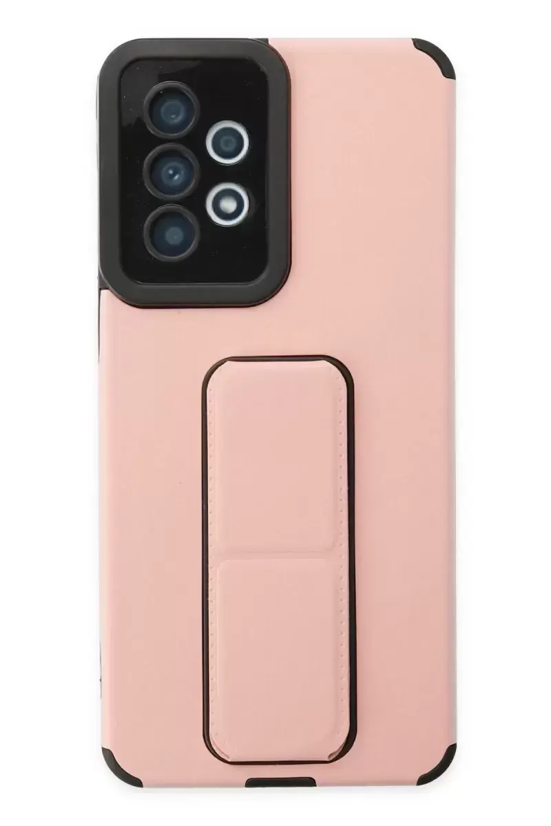 Newface Samsung Galaxy A33 5g Kılıf Mega Standlı Silikon - Pudra