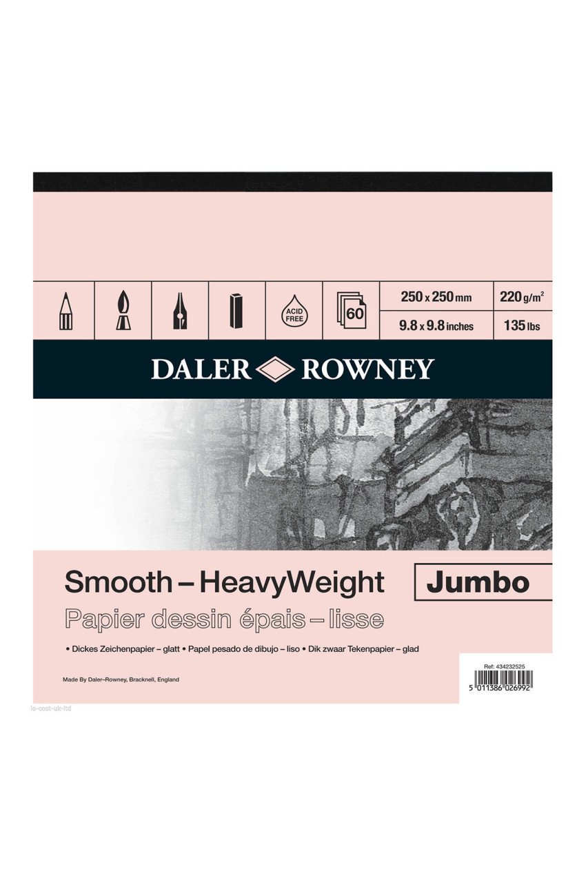 Heavyweight Jumbo Çizim Blok 220gr 25x25cm 60 Yaprak