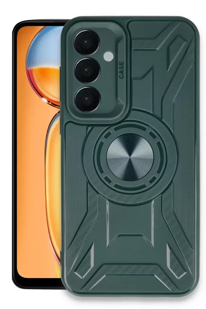 Newface Samsung Galaxy A35 5g Kılıf Lincoln Silikon - Koyu Yeşil