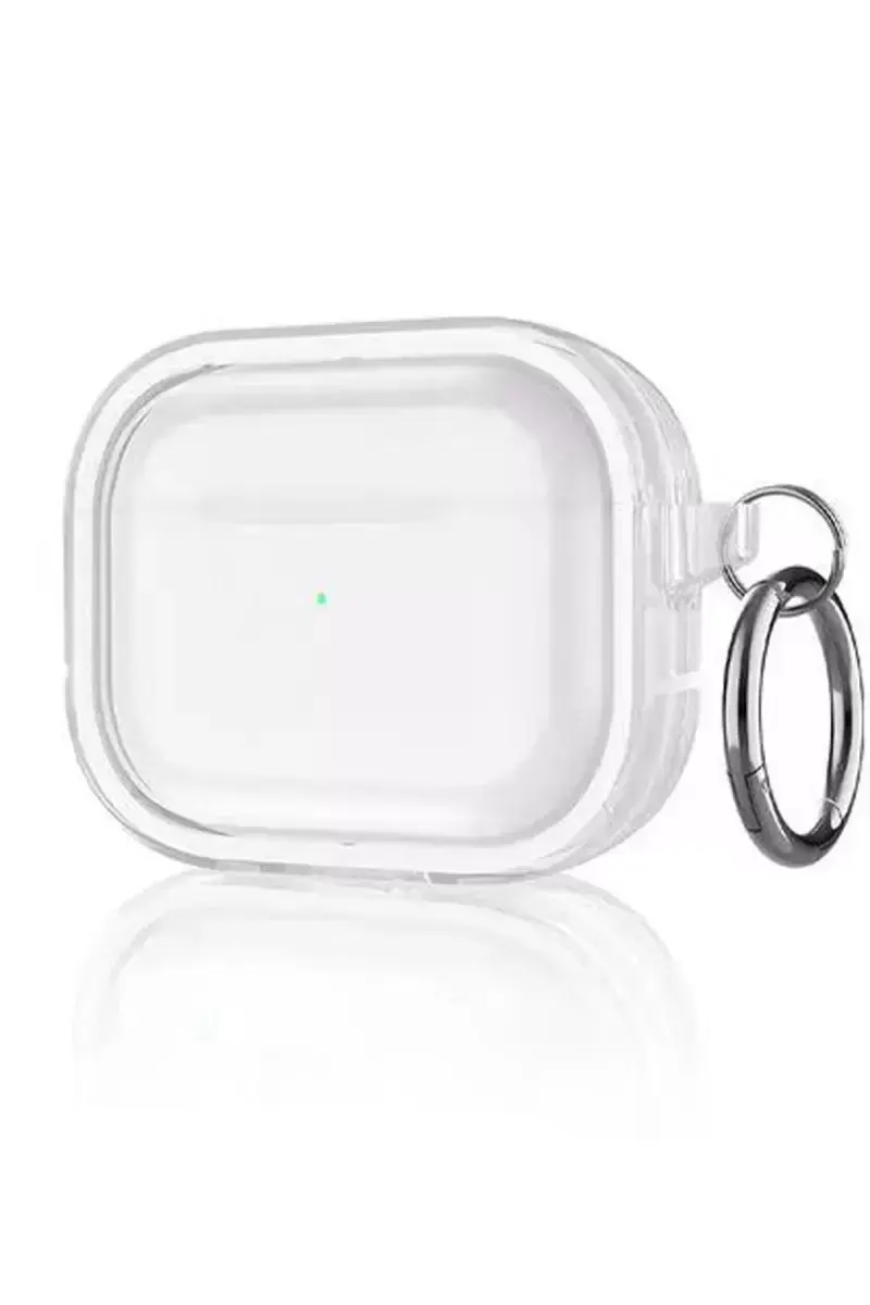 Movenchy Airpods Pro 2 (2.nesil) Shiny Şeffaf Kılıf - Beyaz