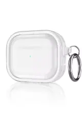 Movenchy Airpods Pro 2 (2.nesil) Shiny Şeffaf Kılıf - Beyaz