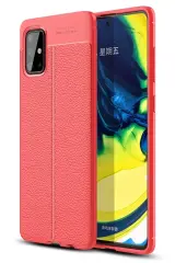 Newface Samsung Galaxy A71 Kılıf Auto Focus Kapak - Kırmızı