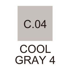 Kurecolor Fine&Brush For Manga Çift Taraflı Kalem N:C.04 Cool Gray 4