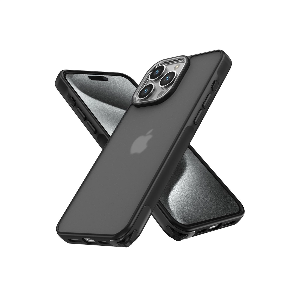 İphone 15 Pro Max Kılıf Elegant Kapak - Siyah