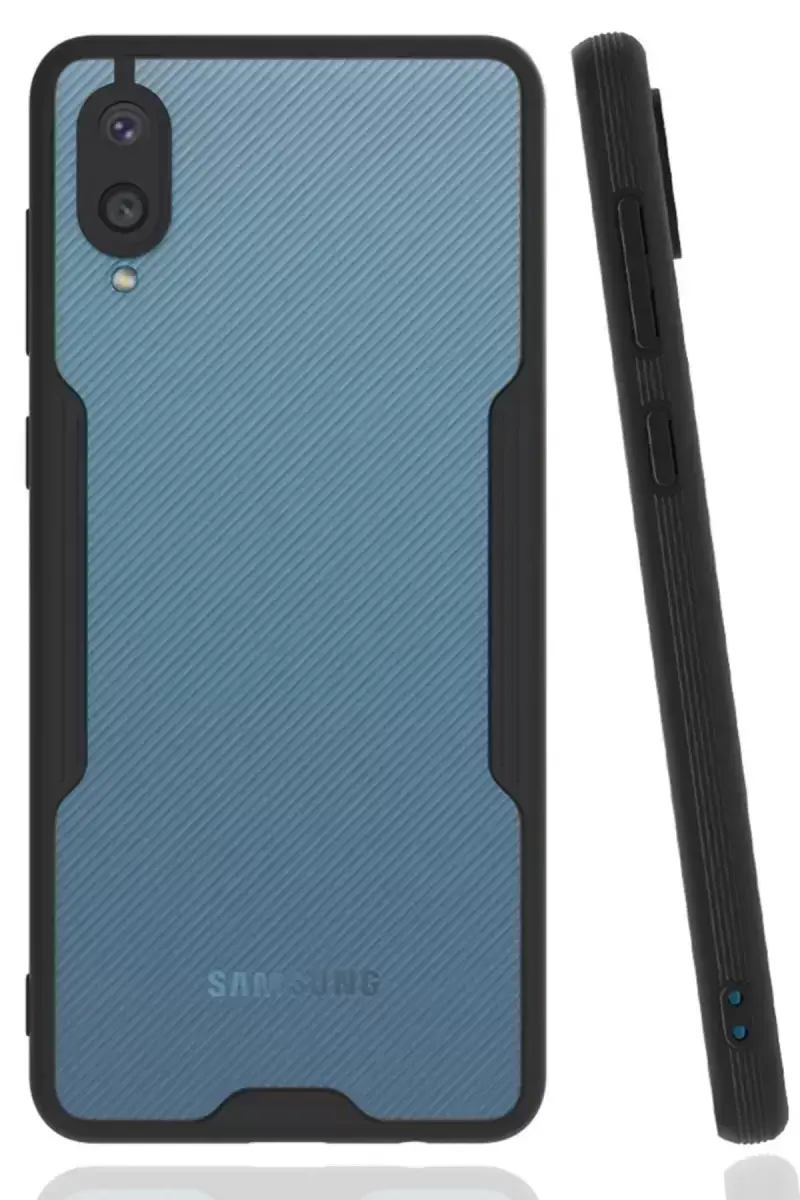 Newface Samsung Galaxy A02 Kılıf Platin Silikon - Siyah