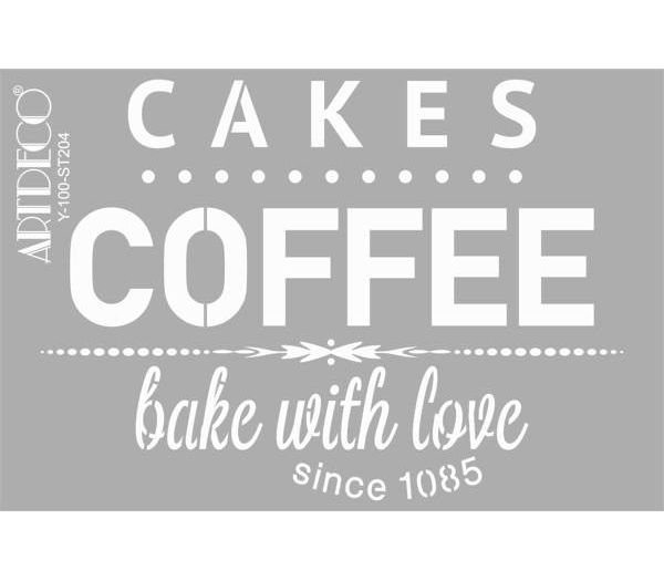 Stencil A4 N:St-204 Cakes&Coffee