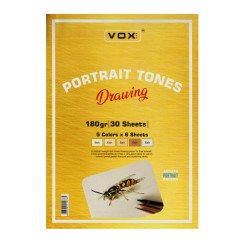 Portait Tones Drawing Üstten Spiralli Çizim Blok 180gr A5 30 Yaprak