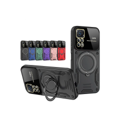 Xiaomi Redmi Note 12 Pro 4g Kılıf Joy Lens Standlı Kapak - Siyah