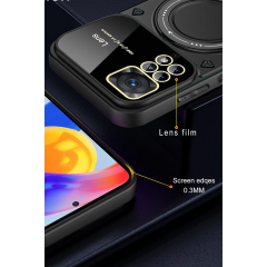 Xiaomi Redmi Note 12 Pro 4g Kılıf Joy Lens Standlı Kapak - Siyah