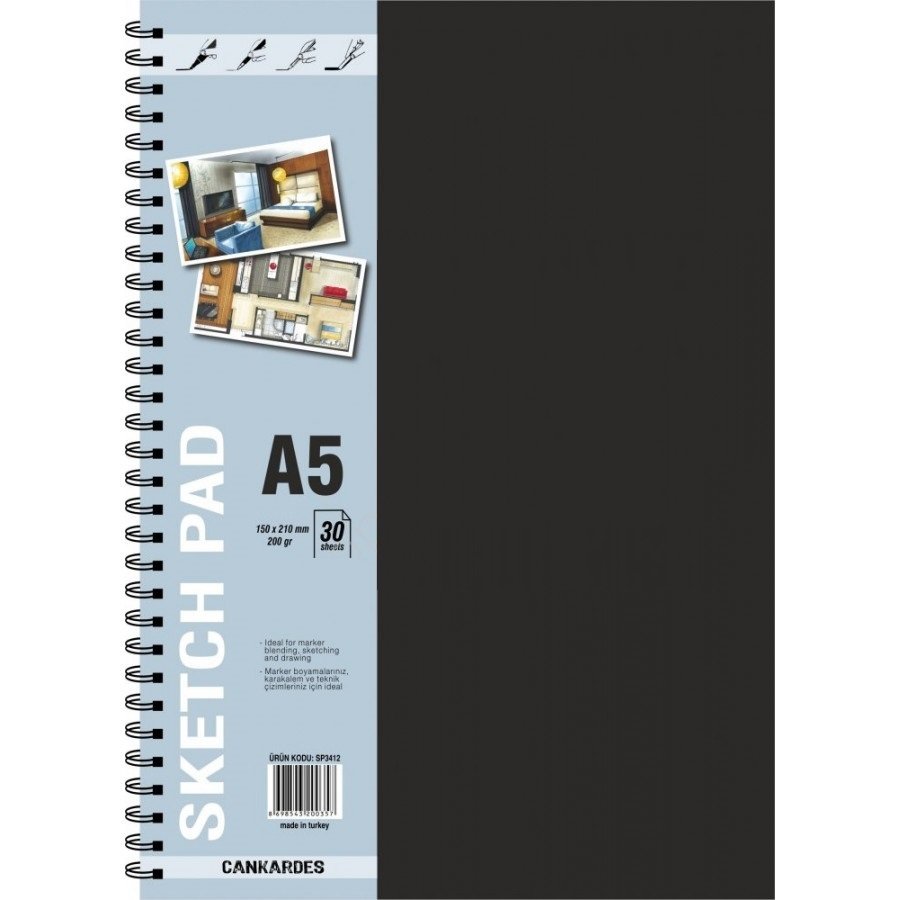 Marker Sketch Pad Spiralli A5 150x210mm 200gr 30 sf
