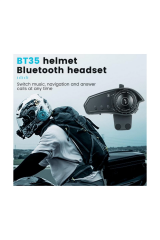 Bt35 Kask Kulaklık Bluetooth 5.0 Motosiklet Interkom Su Geçirmez Kablosuz Kulaklık