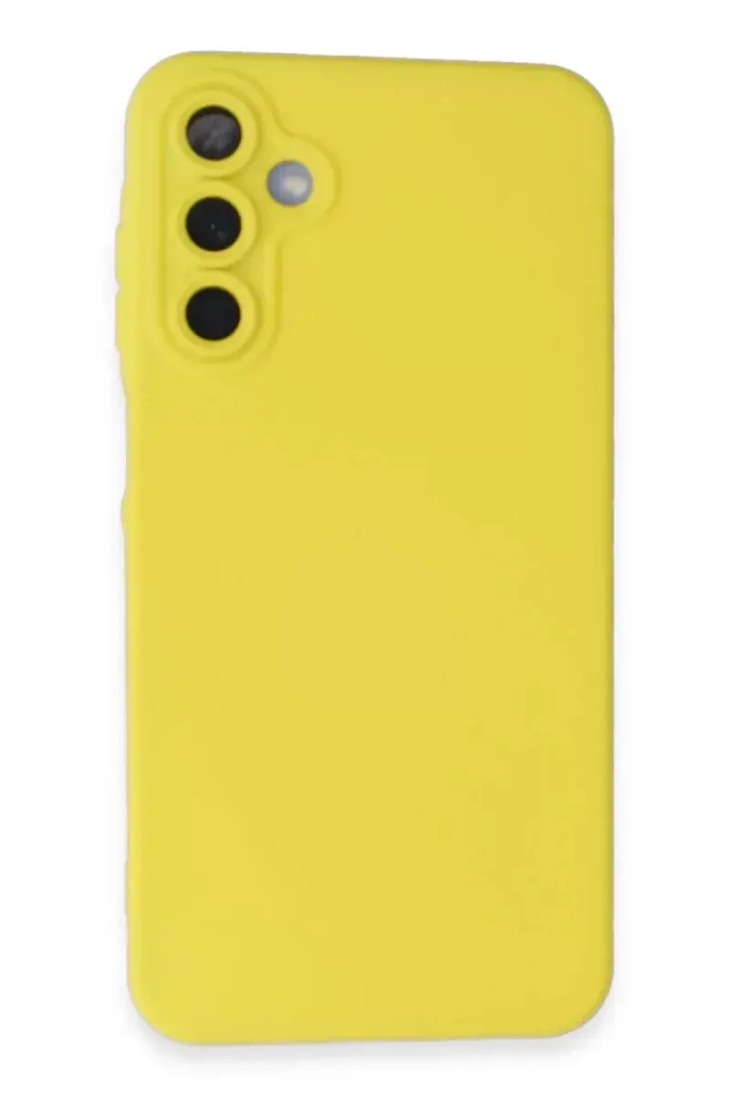 Newface Samsung Galaxy A05s Kılıf Nano İçi Kadife Silikon - Sarı