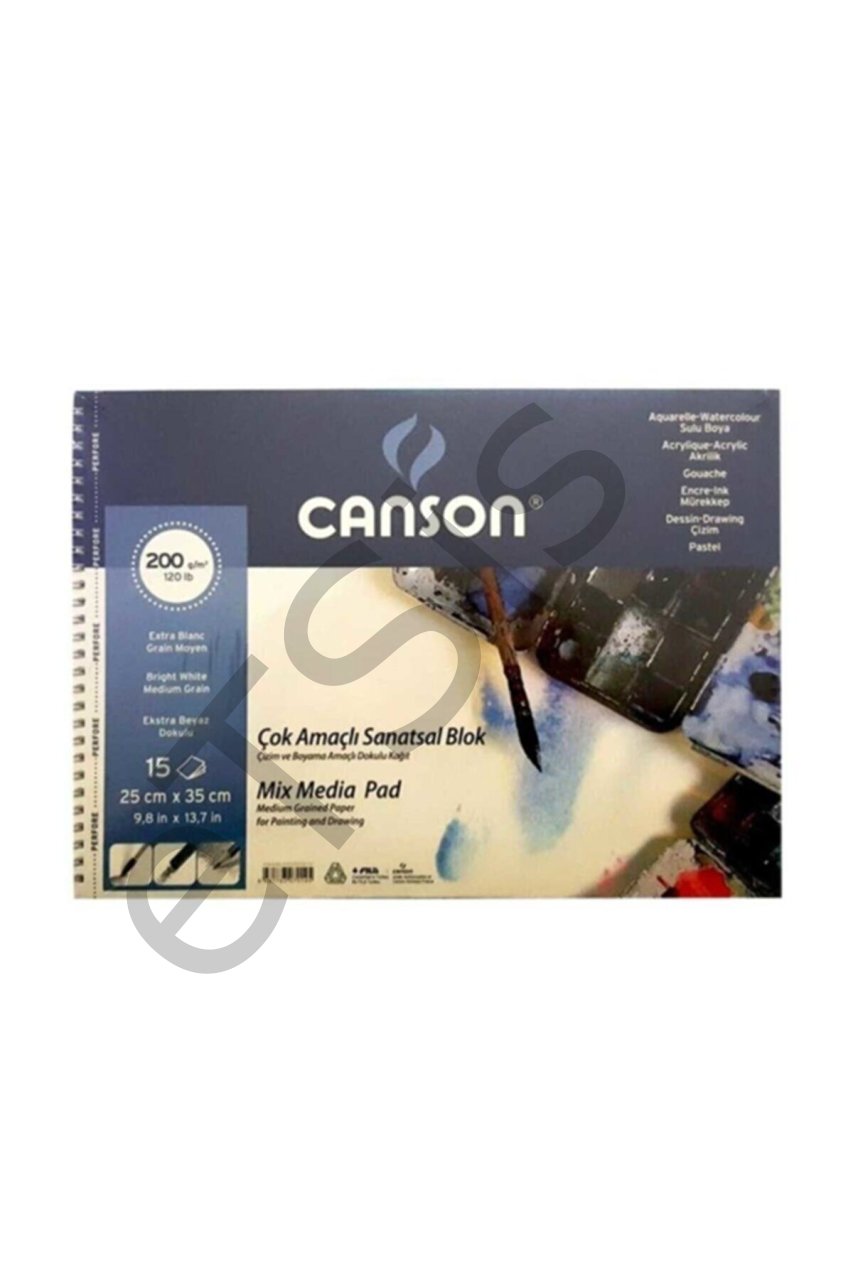 Canson Resim Defteri 200 gr 25x35 cm 15 Sayfa