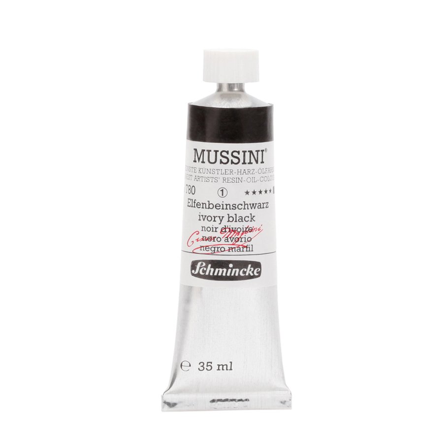 Mussini Yağlı Boya 35ml. Seri 1 N:780 Ivory Black